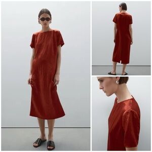 Massimo Dutti ~ Long flowing satin dress